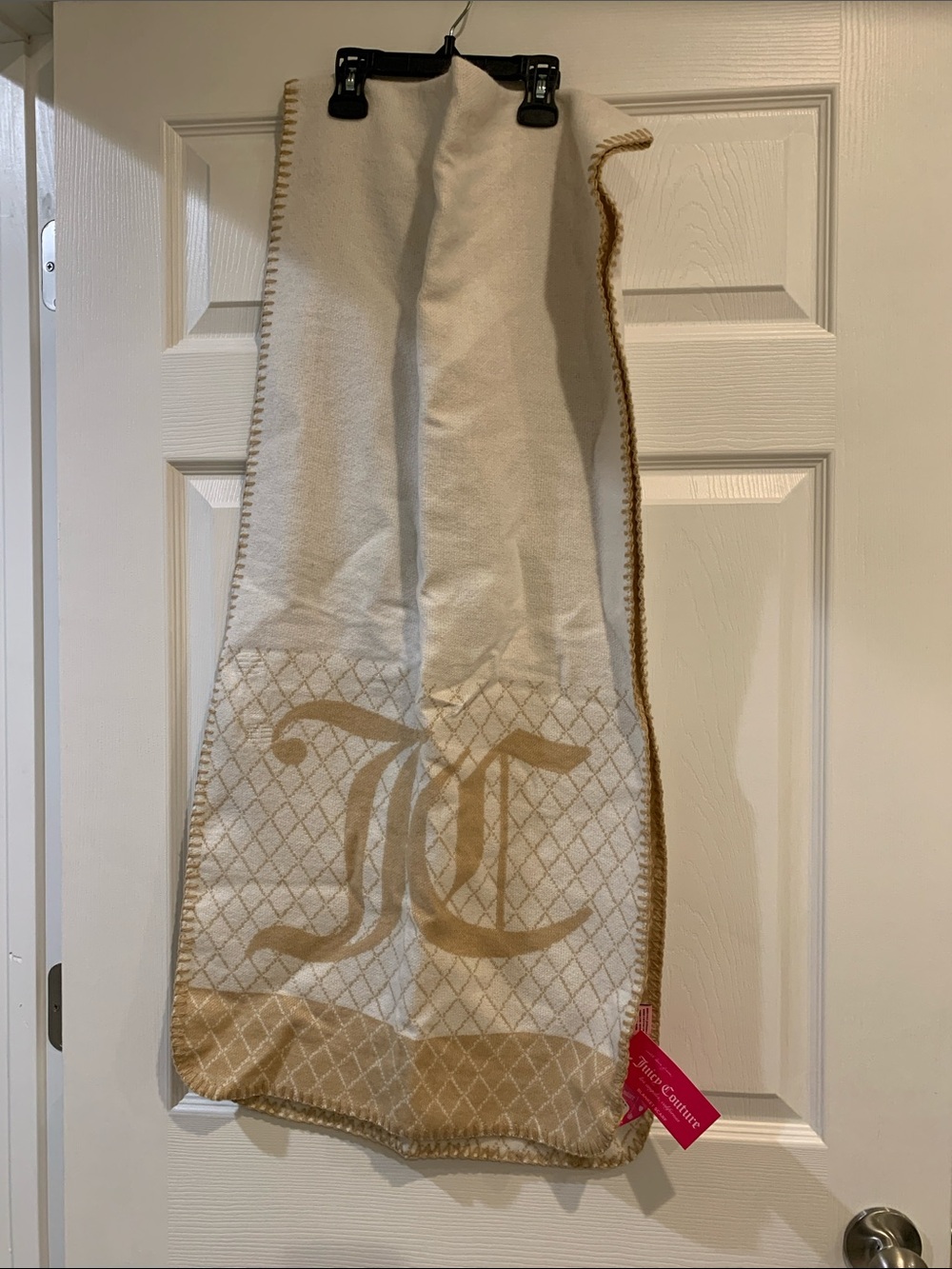 Ivory & Tan Monogram Scarf